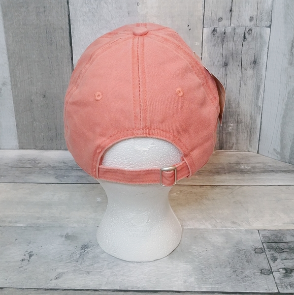 New Vibe Headwear Live In The Sunshine 100% Cotton Peach Color Baseball Hat Cap - Picture 4 of 10